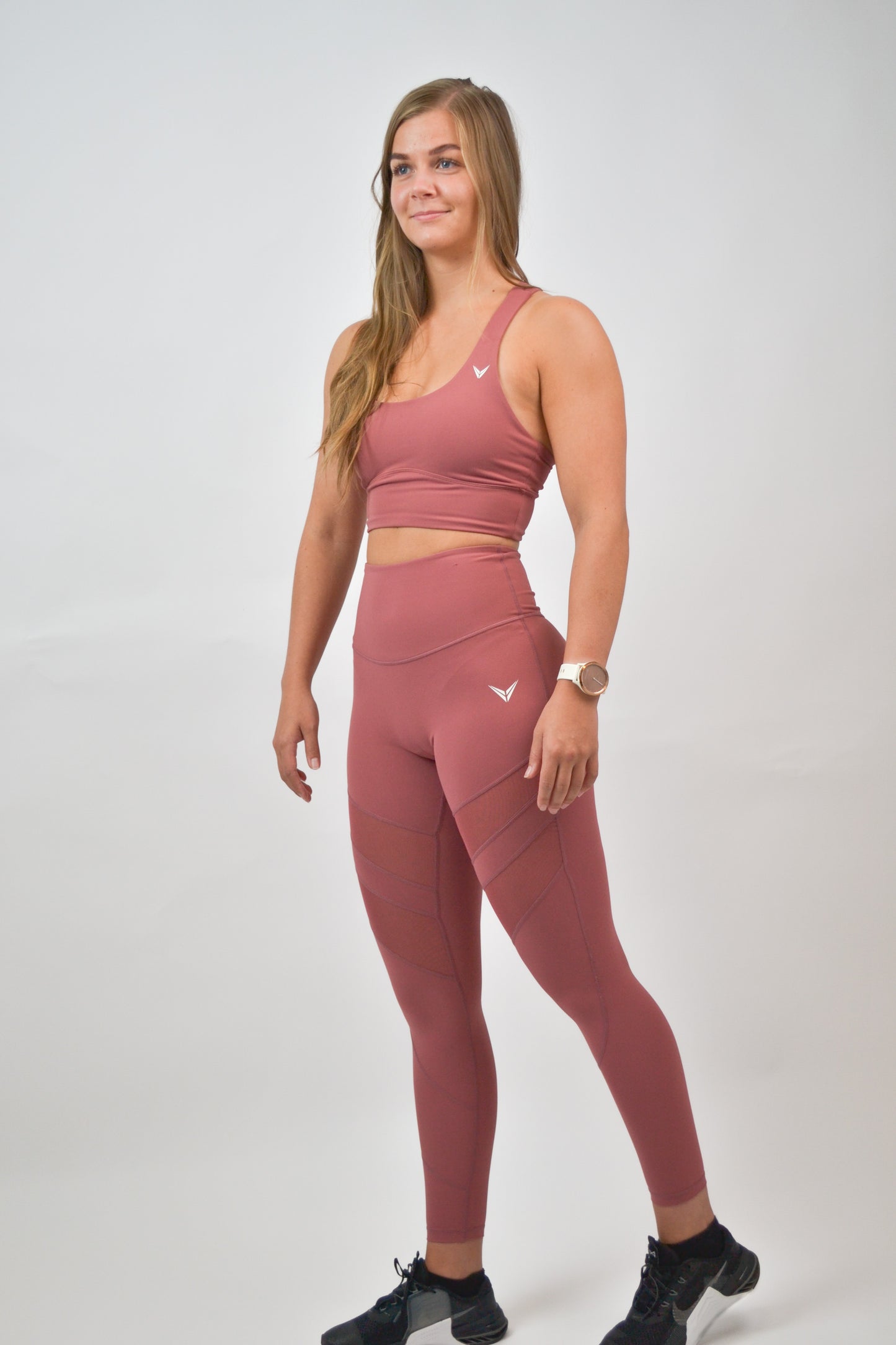 Sport-bh stängd baksida - Dusty pink