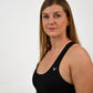 Sports BH åben ryg - Sort